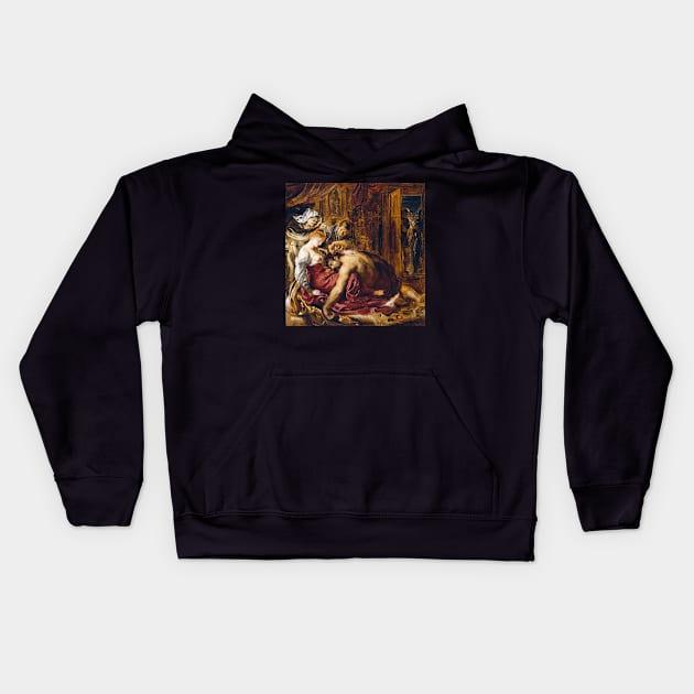 Samson and Delilah - Peter Paul Rubens Kids Hoodie by KargacinArt